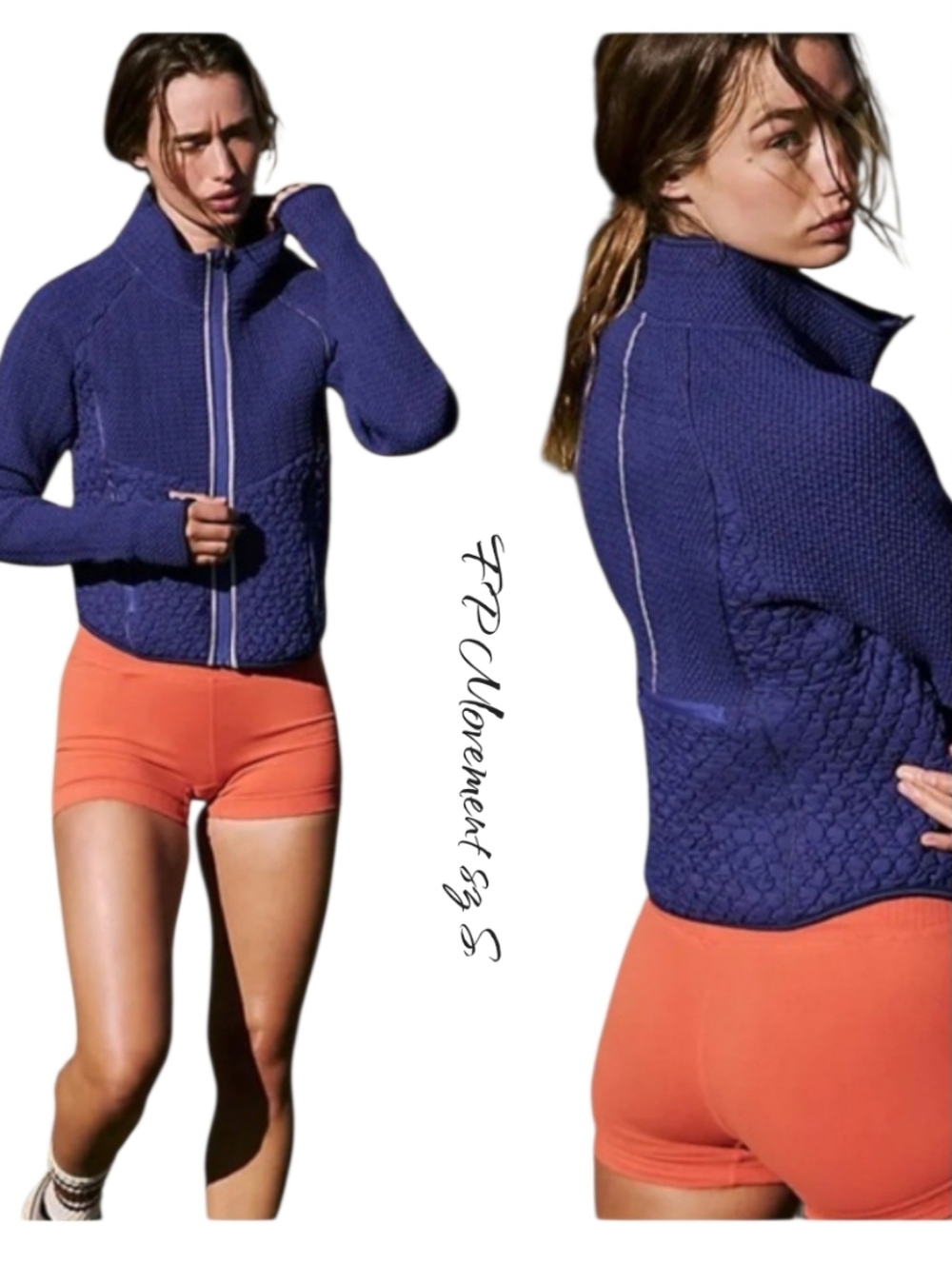 NWT Free People Movement  Textured Packable Bomber Jacket sz S
